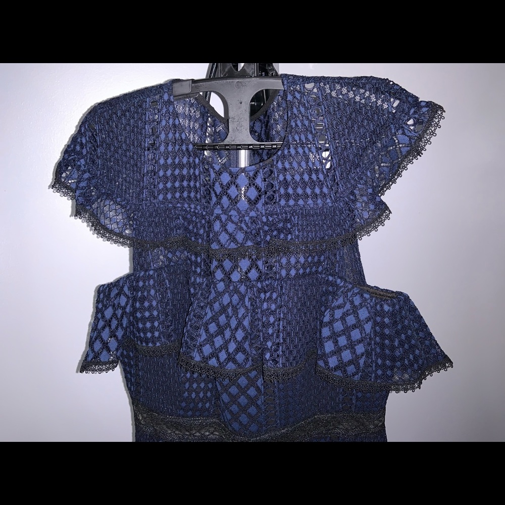 Jay Godfrey Ruffle Lace Dress (12) - Picture 4 of 8
